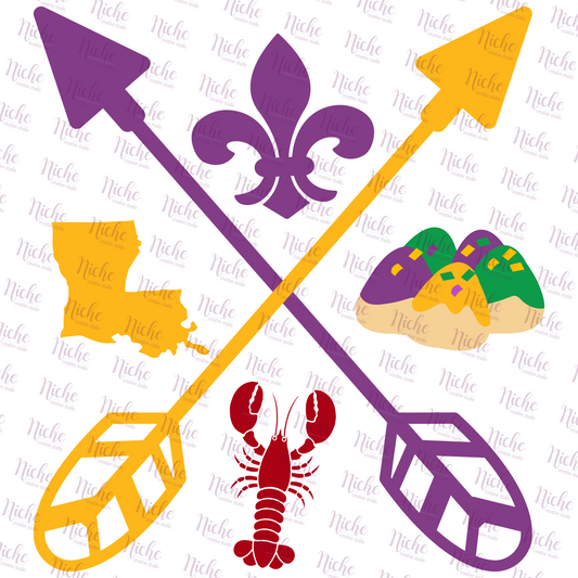 -MAR1604 Mardi Gras Crest Decal