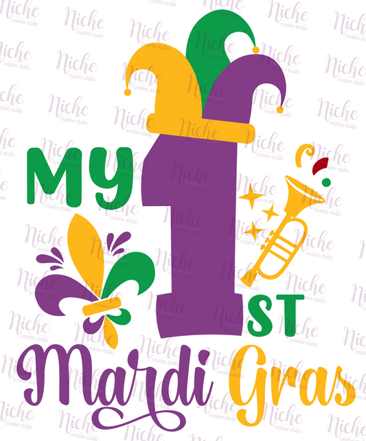 -MAR1607 My First Mardi Gras Decal