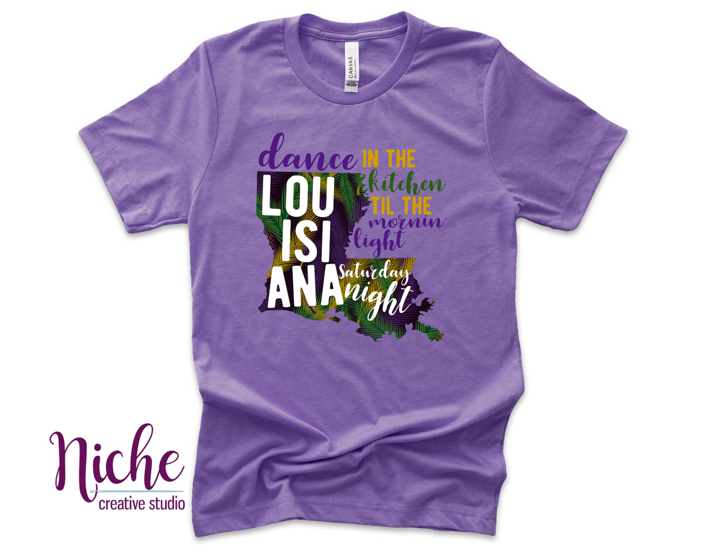 -MAR6035 LA Saturday Night Mardi Gras Decal