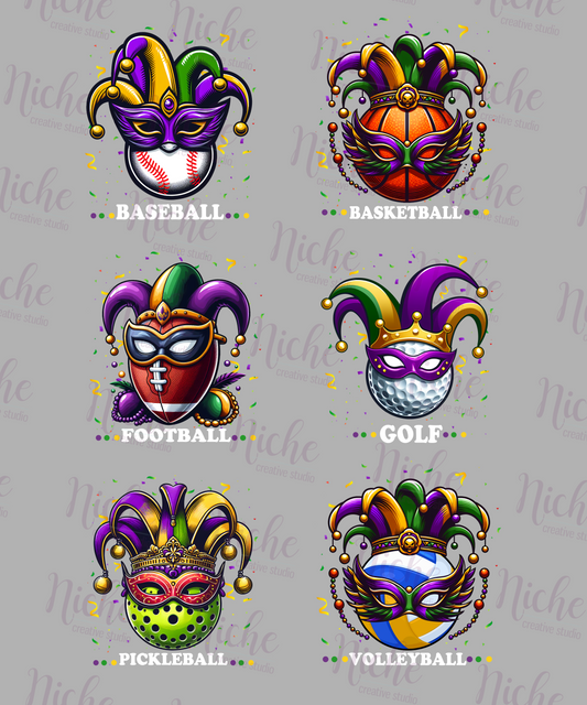 -MAR8062 Mardi Gras Masked Costume Decal