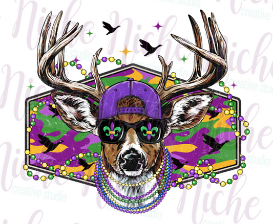 -MAR8426 Mardi Gras Buck Decal