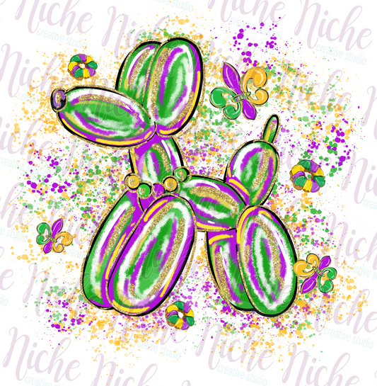 -MAR8463 Mardi Gras Dog Decal