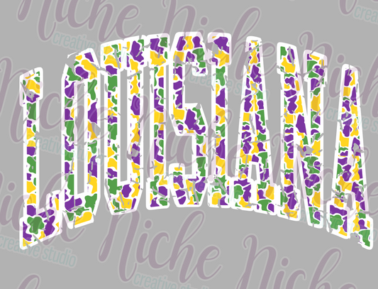 -MAR8466 Louisiana Distressed Decal