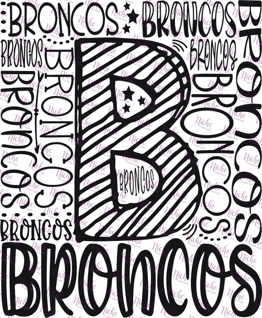 - MAS200 Broncos Typography Decal