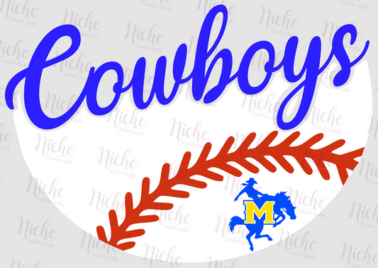 -MCN1358 Cowboys Baseball Decal