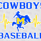 -MCN1421 Cowboys Baseball Decal