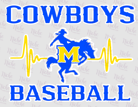 -MCN1421 Cowboys Baseball Decal