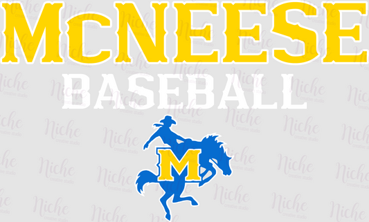 -MCN1425 McNeese Baseball Horse and Rider Decal