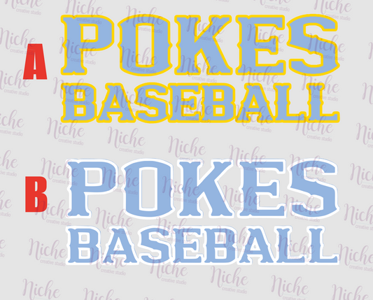 -MCN1428 Pokes Baseball Decal