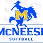 -MCN1551 McNeese Softball Decal