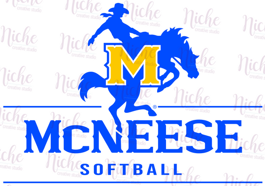 -MCN1551 McNeese Softball Decal