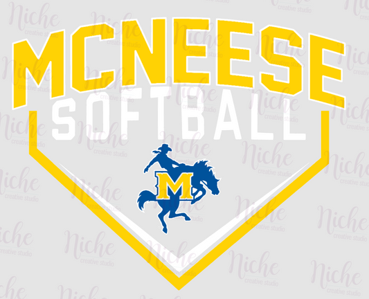 -MCN1635 McNeese Softball Decal