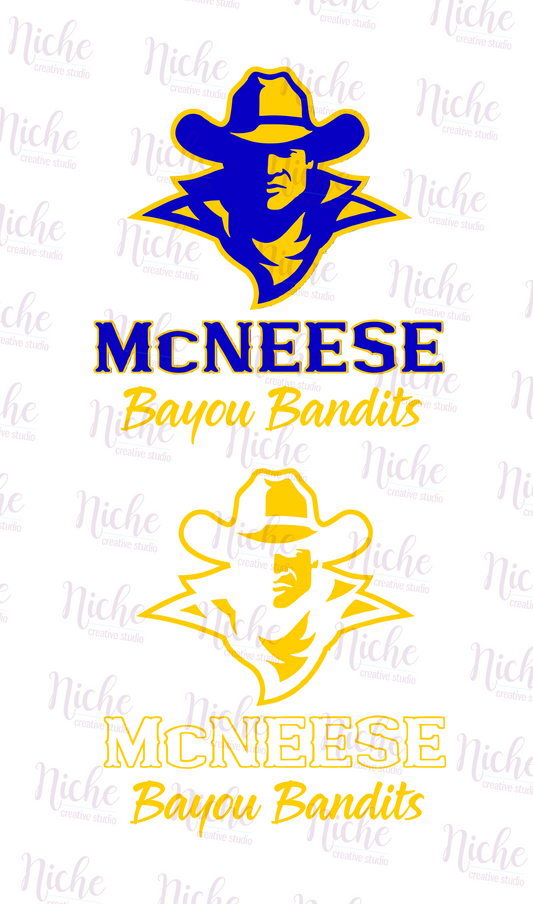 -MCN1650 McNeese Bayou Bandits Decal