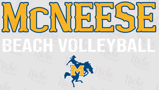-MCN1705 McNeese Beach Volleyball Decal
