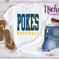 -BAS1777 Pokes Baseball  Decal