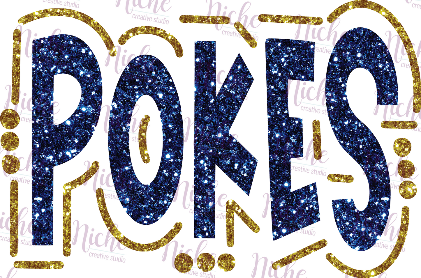 -MCN2060 Pokes Glitter Decal