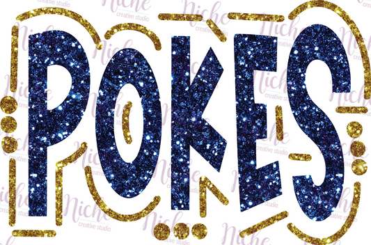 -MCN2060 Pokes Glitter Decal