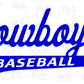 -MCN258 Cowboys Baseball Swoosh Decal