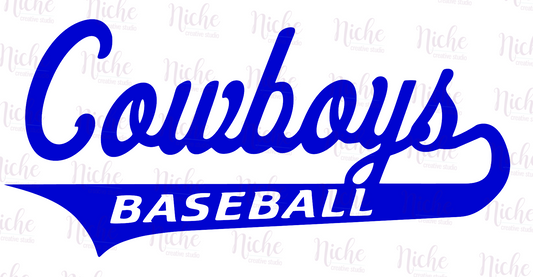 -MCN258 Cowboys Baseball Swoosh Decal