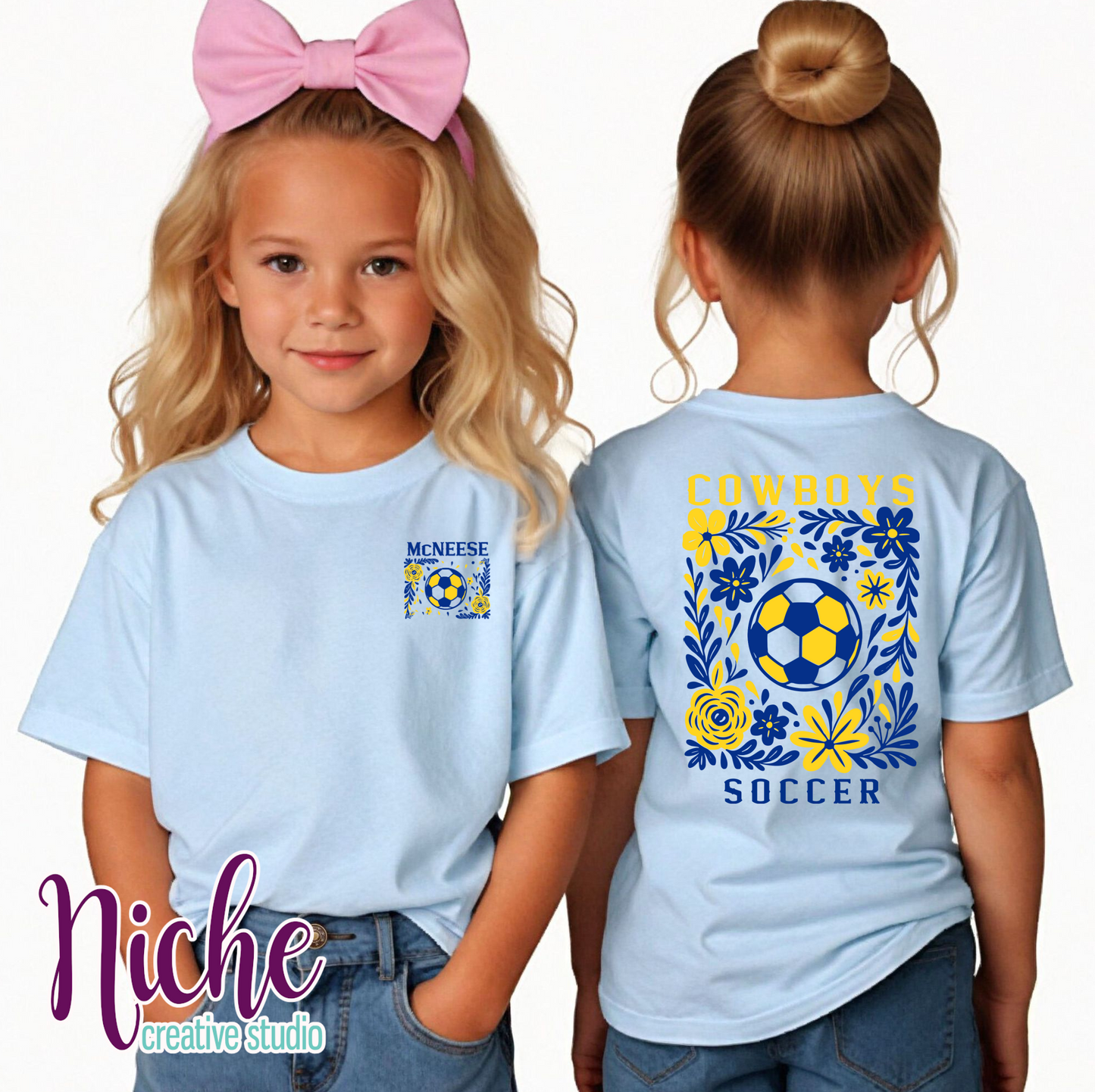 -MCN3419 **Combo** Floral McNeese Soccer Decal