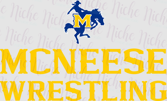 -MCN4499 McNeese Wrestling Decal
