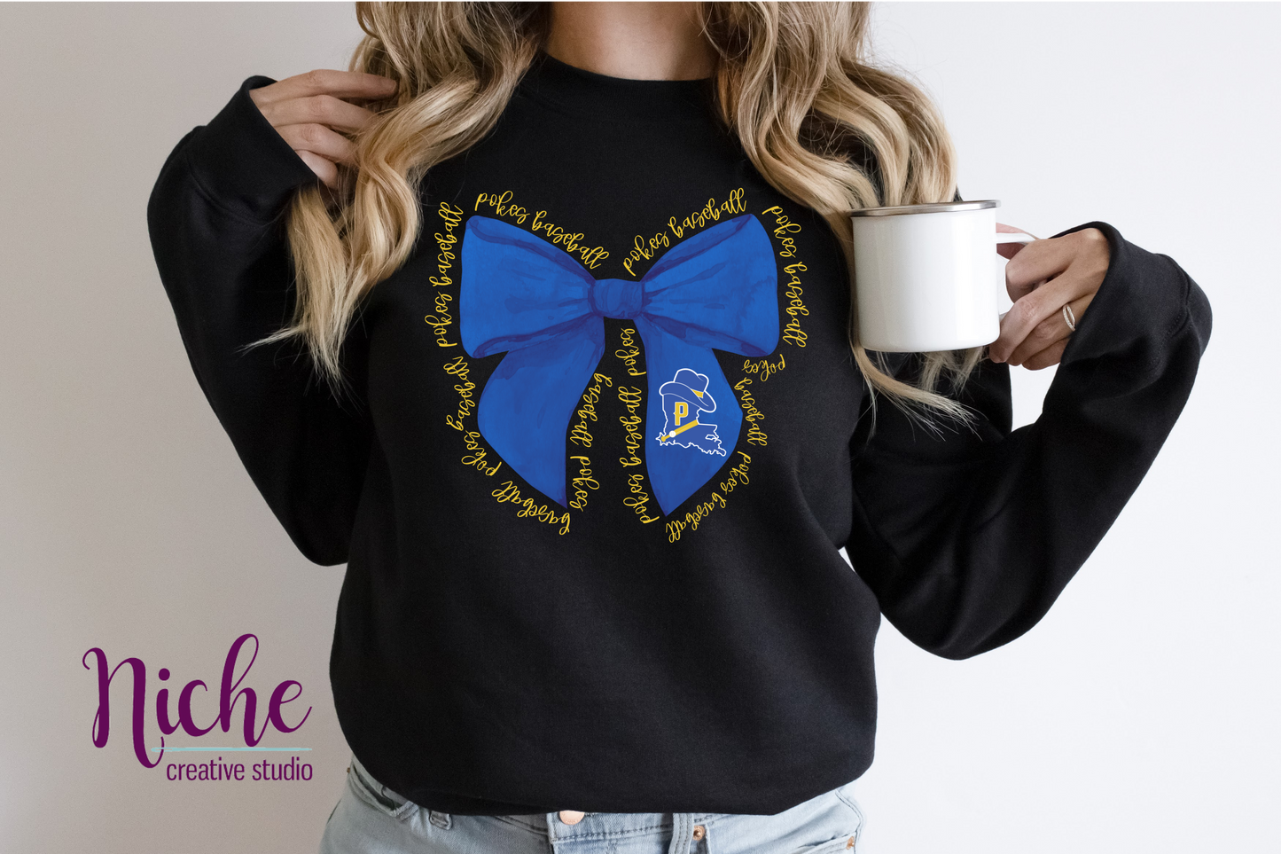 -MCN5432 Pokes Baseball Bow Decal