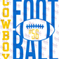 - MCN581 Cowboy Football with Number Decal