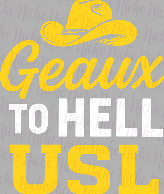 -MCN8220 Geaux to Hell USL with Hat Decal