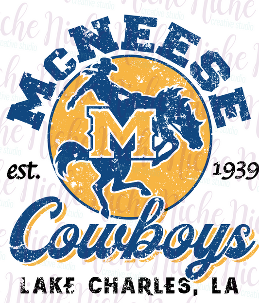 -MCN8254 McNeese Cowboys Old School Decal