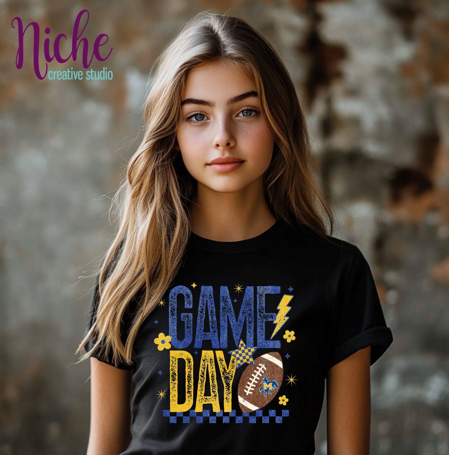 -MCN8270 Grunge Game Day Decal