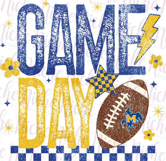 -MCN8270 Grunge Game Day Decal