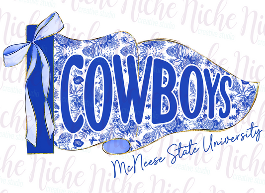 -MCN8272 Cowboys Pennant Decal