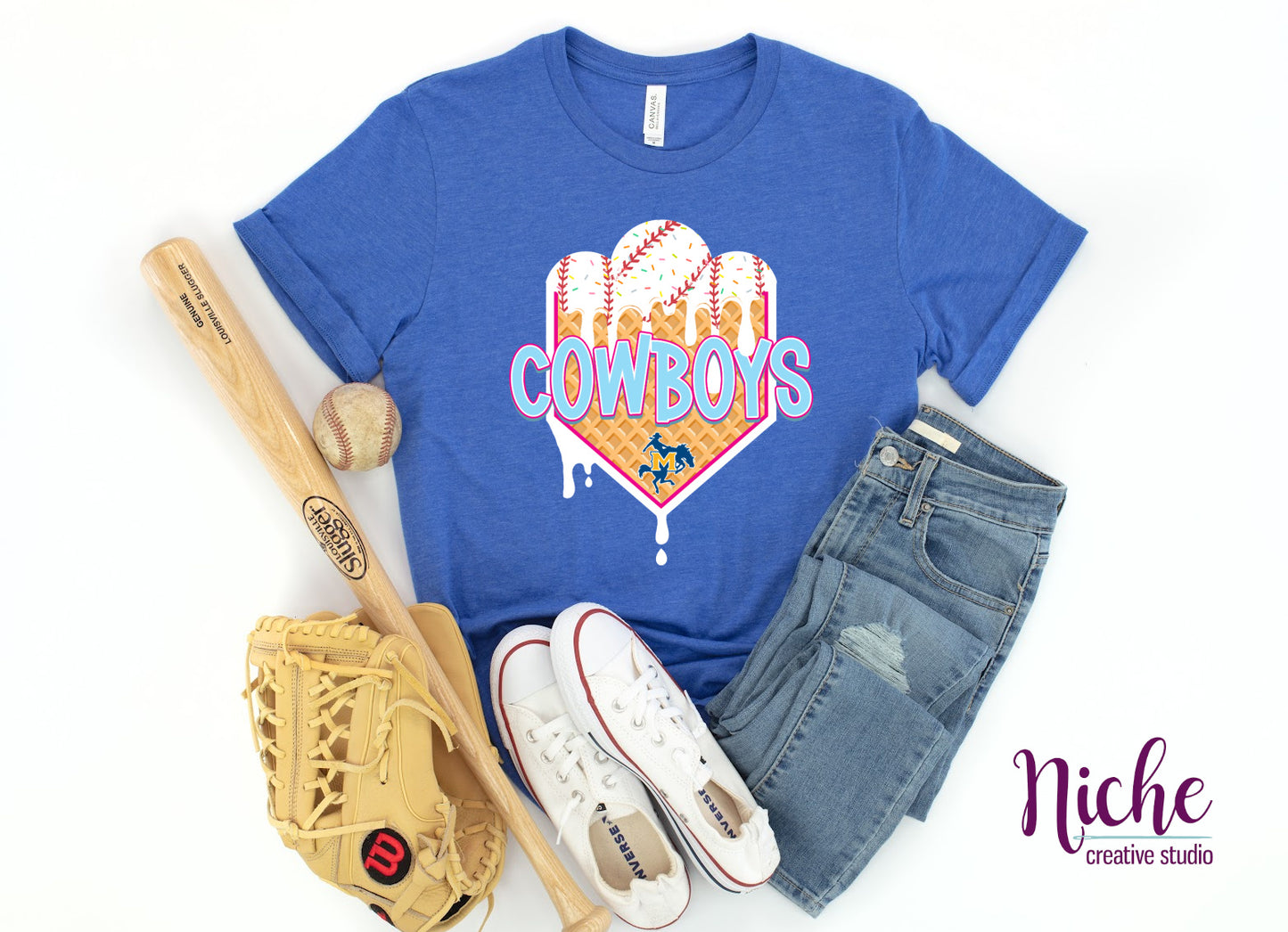 -MCN8275 Cowboys Waffle Drip Plate Decal