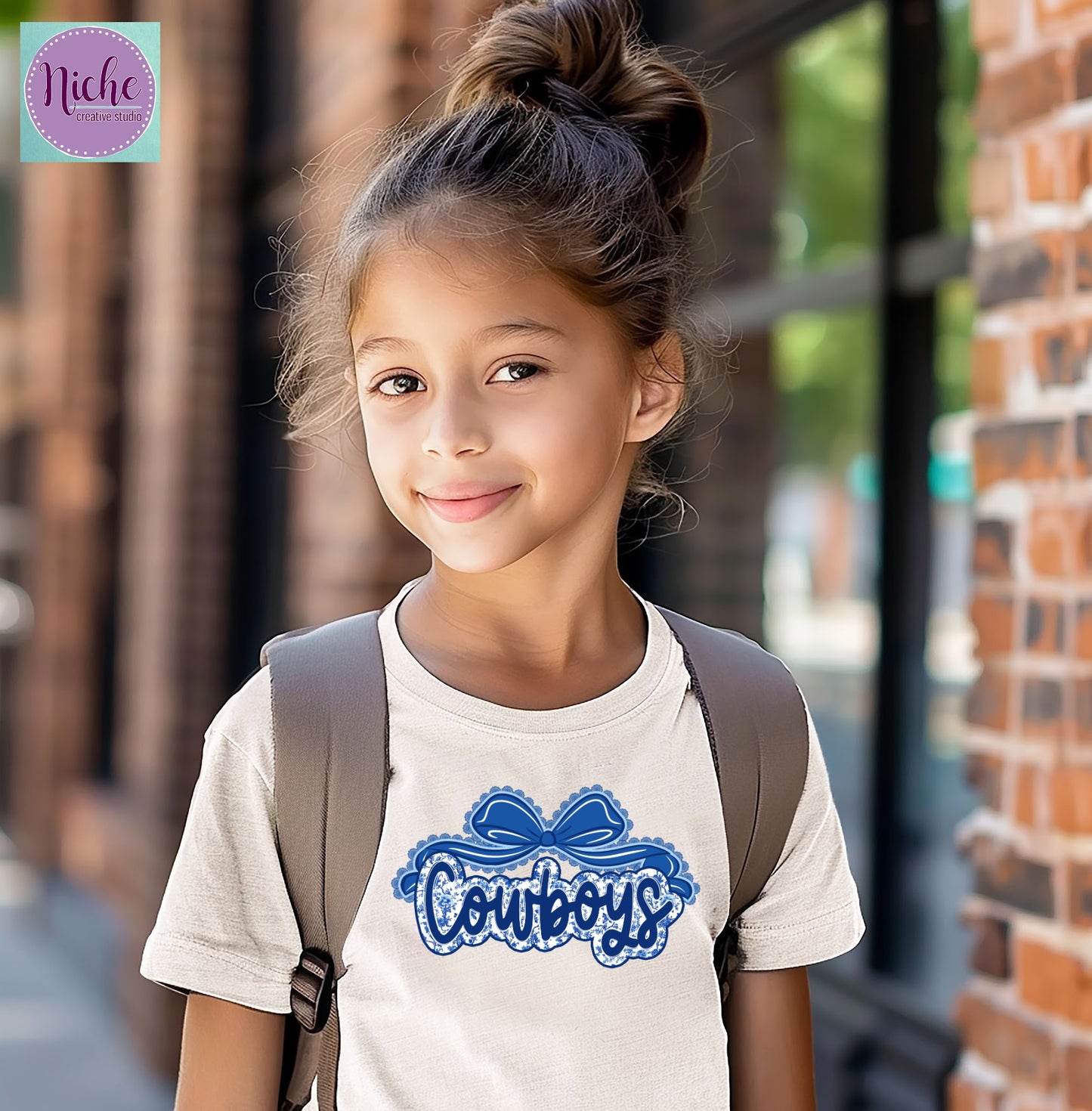 -MCN8288 Cowboys Preppy Bow Decal