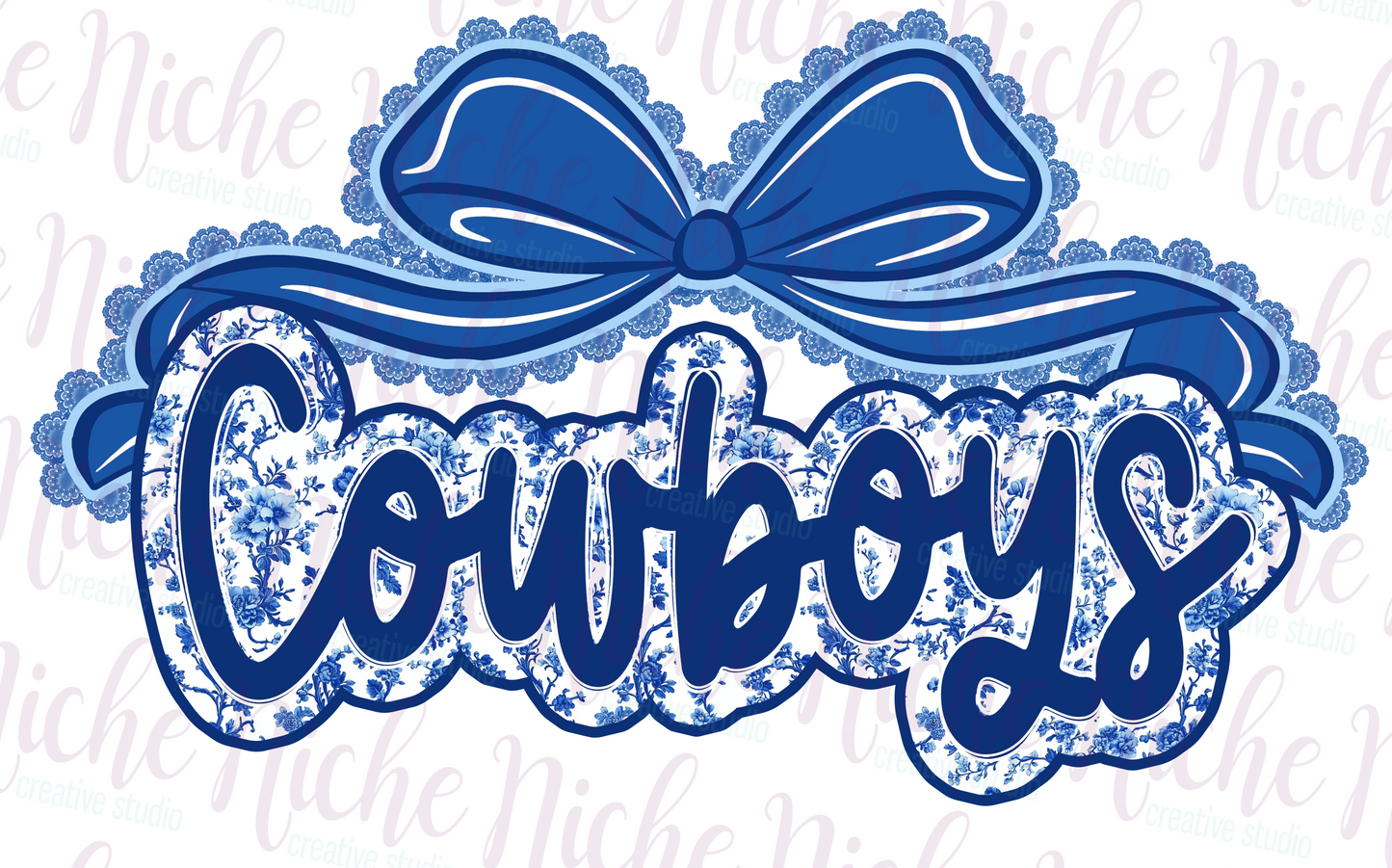 -MCN8288 Cowboys Preppy Bow Decal