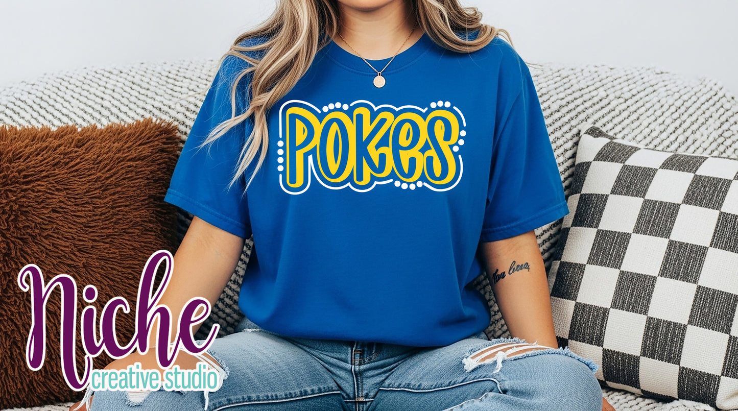 -MCN8309 Pokes Yellow and White Doodle Decal