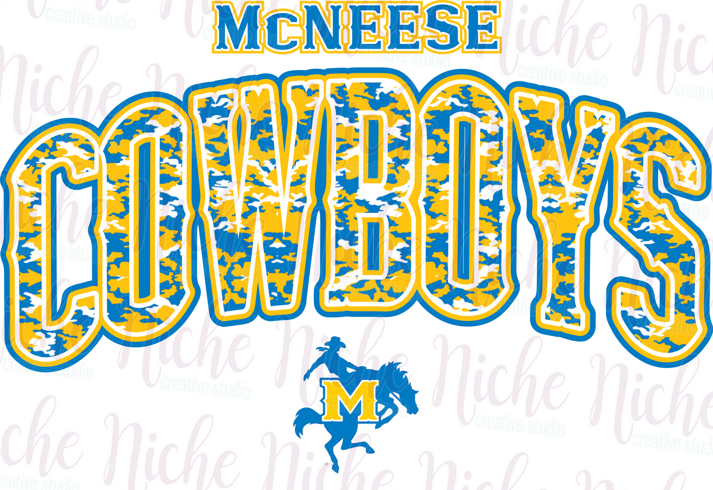 -MCN8420 McNeese Cowboys Camo Decal