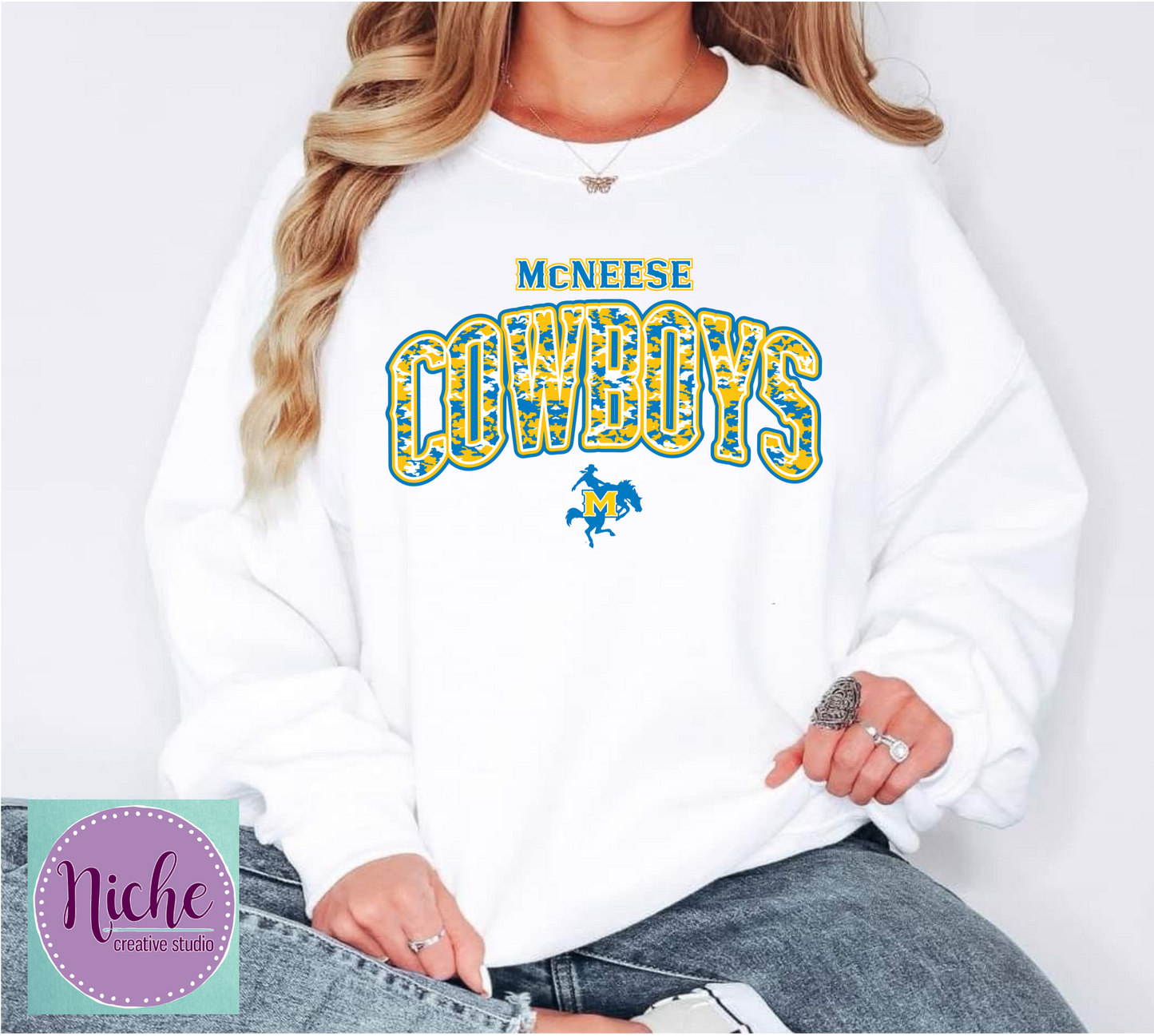 -MCN8420 McNeese Cowboys Camo Decal