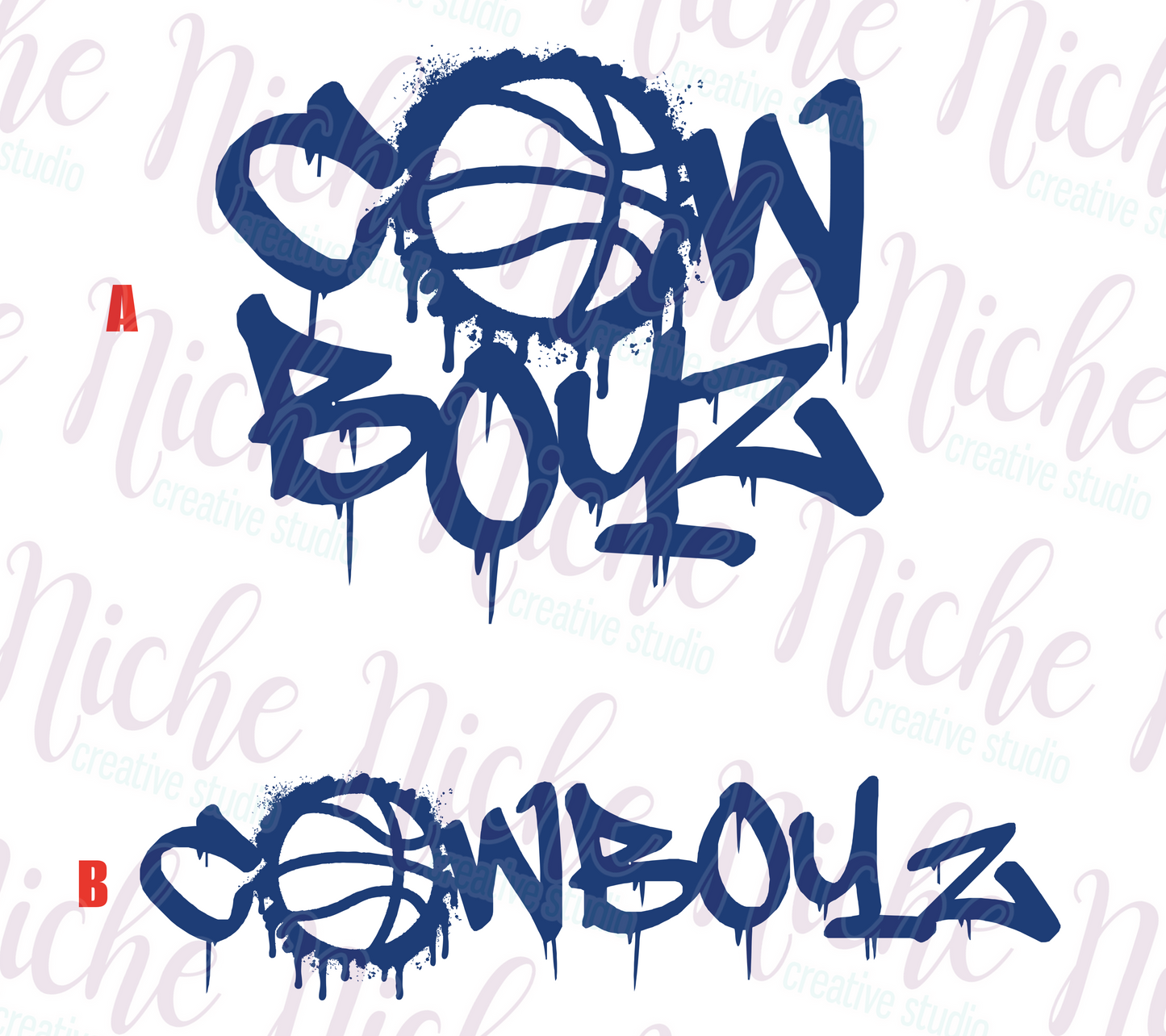 -MCN8430 Cowboys Graffiti Basketball Decal