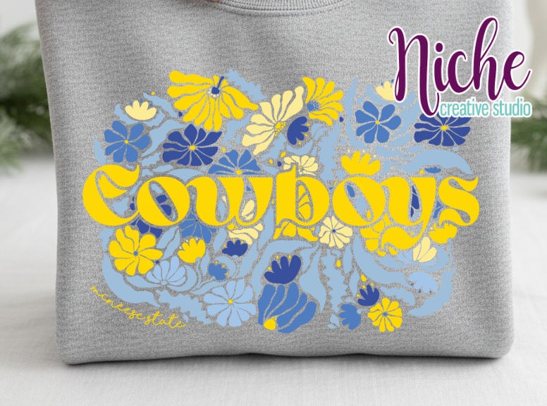 --MCN8432 Cowboys Groovy Flora Decal