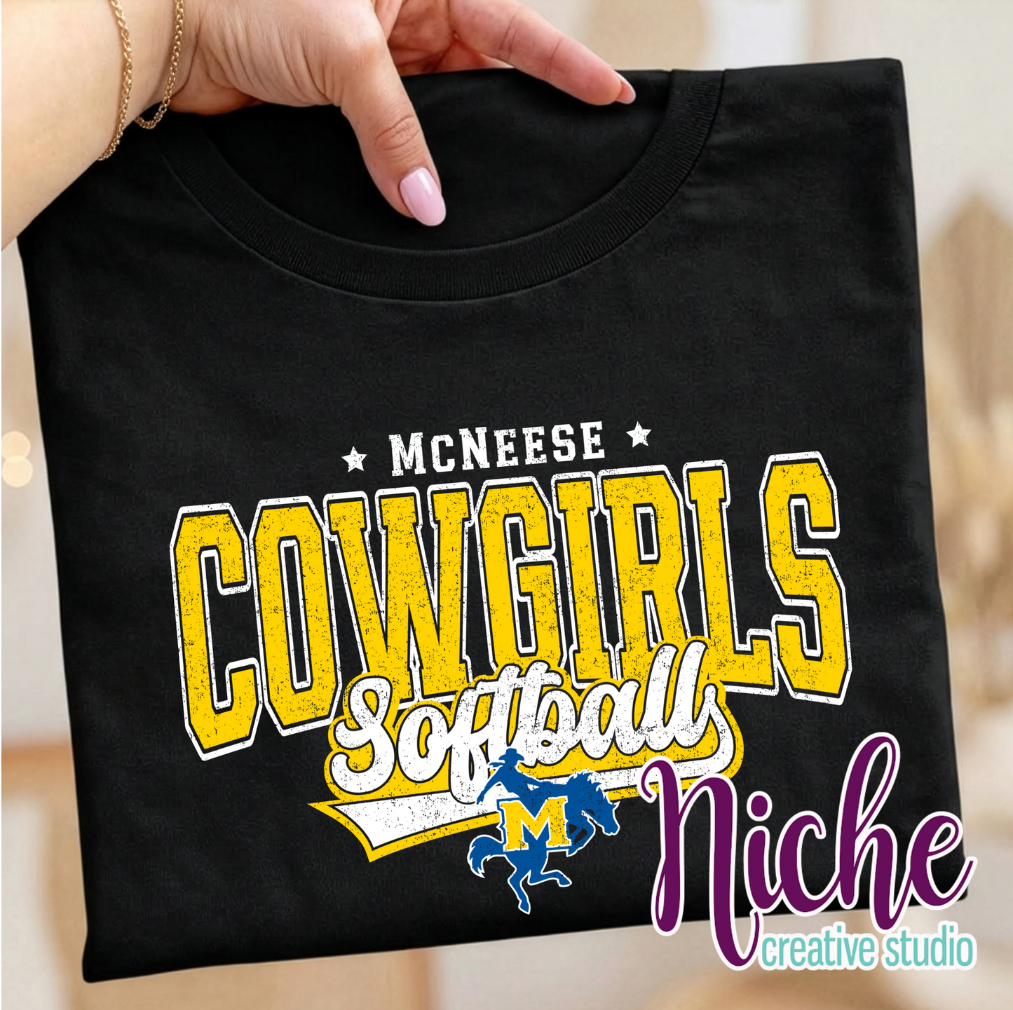 -MCN8436 Cowgirls Softball Decal