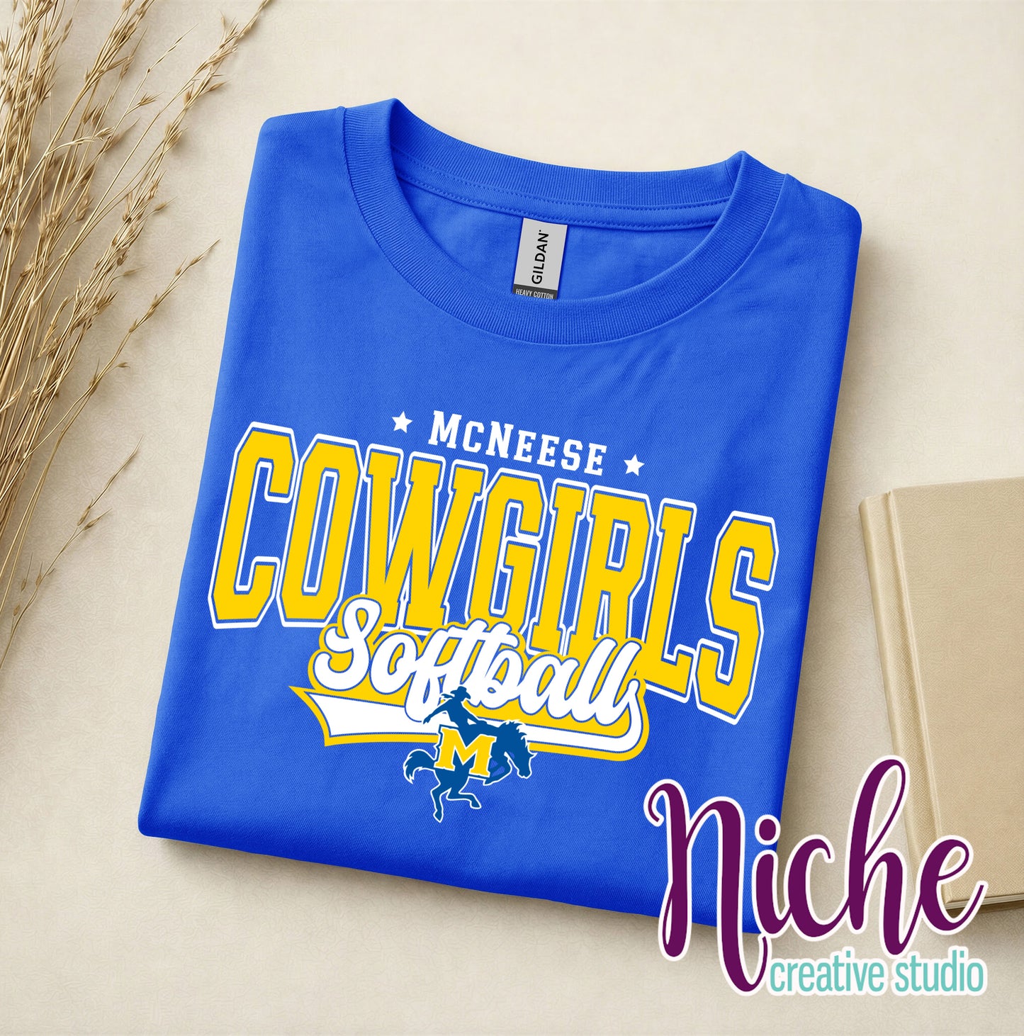 -MCN8436 Cowgirls Softball Decal