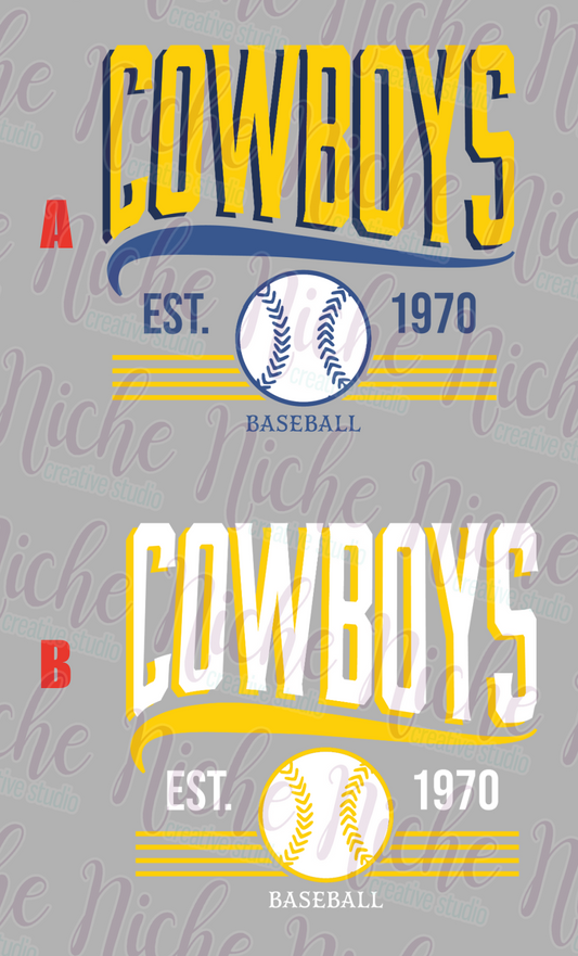 -MCN8440 Retro Cowboys Baseball Decal