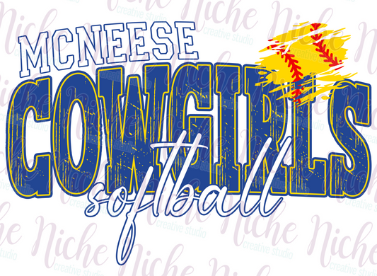 -MCN8438 McNeese Cowgirls Softball Decal
