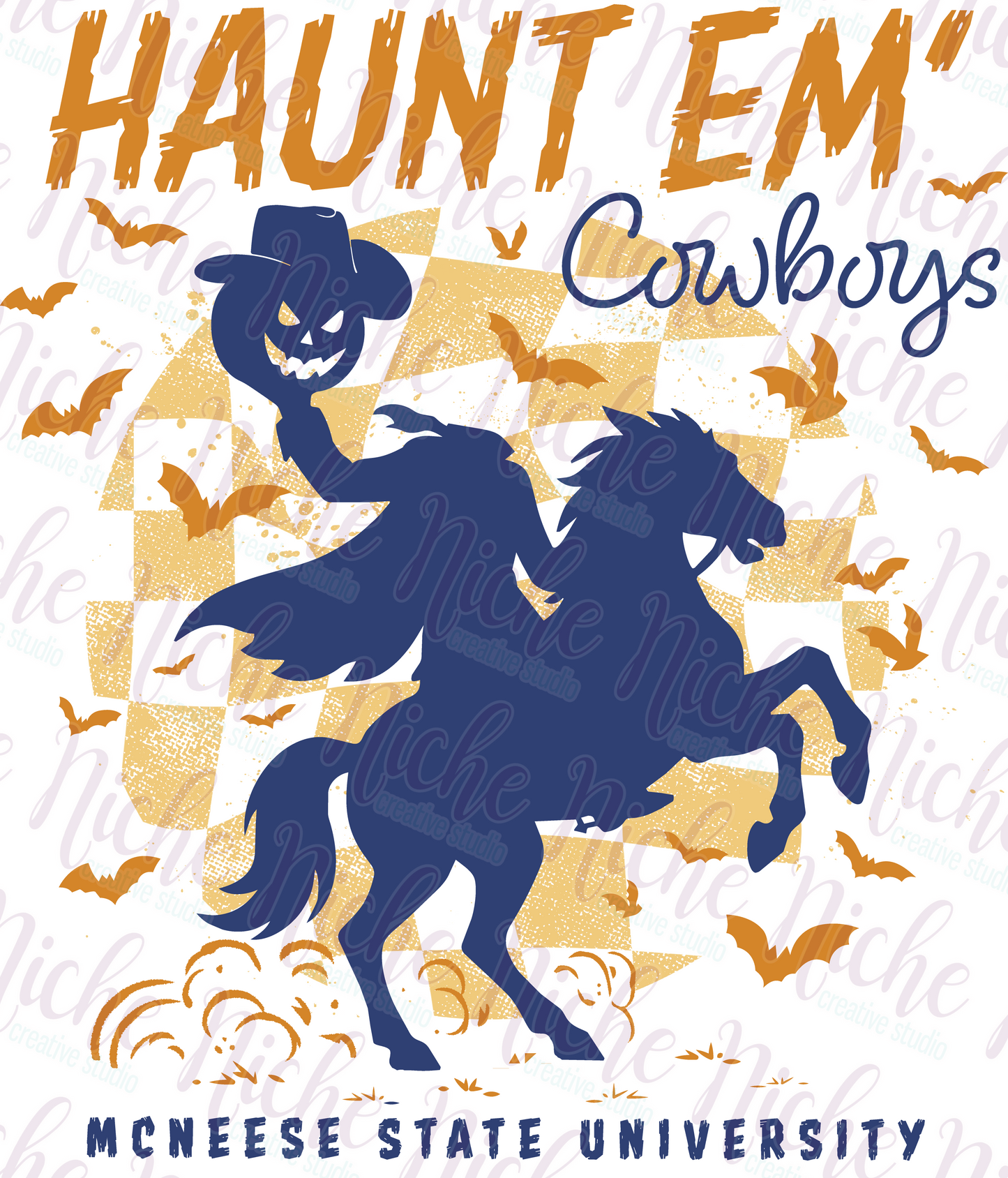 -MCN8447 Haunt Em Cowboys Decal