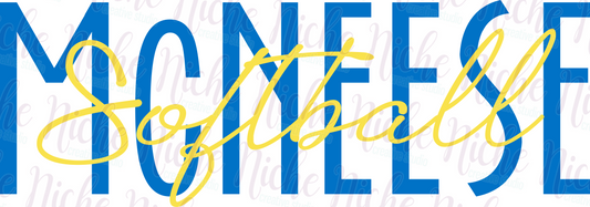 -MCN8452 McNeese Softball Stacked Decal