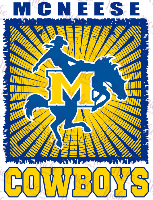 -MCN897 McNeese Cowboys Burst Decal