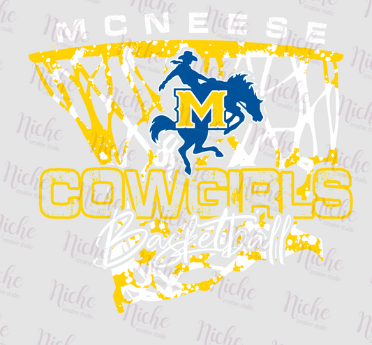 -MCN987 McNeese Cowgirls Basketball Decal