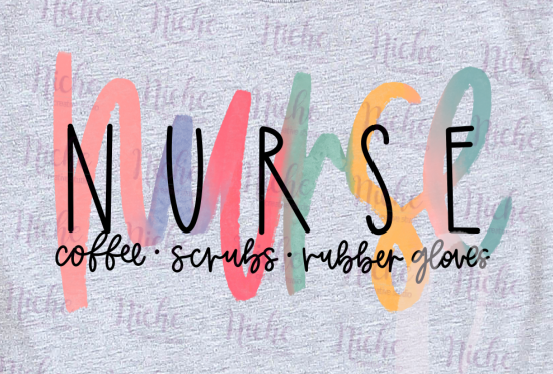 -MED1801 Nurse Coffee Scrubs Decal