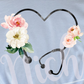 -MED1803 Nurse Heart Stethoscope Decal